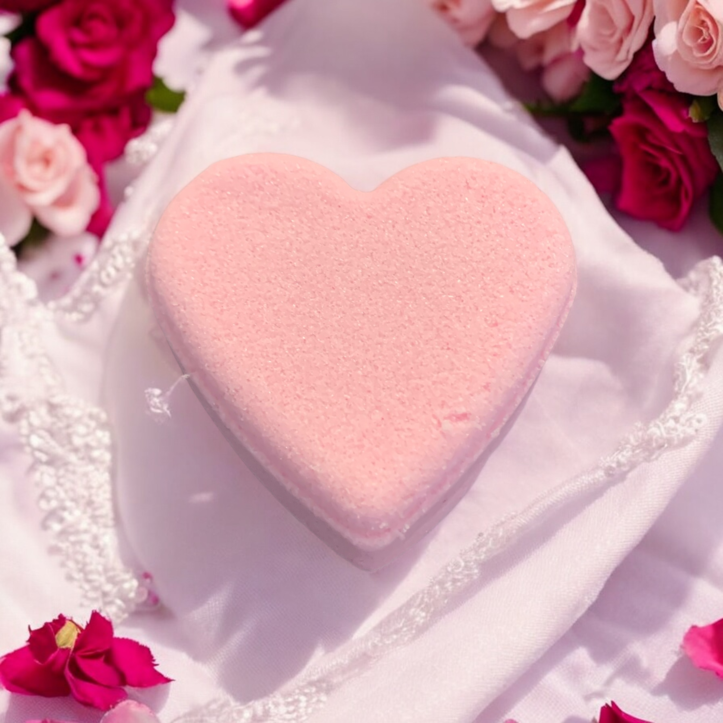 All Natural Heart Bath Bomb